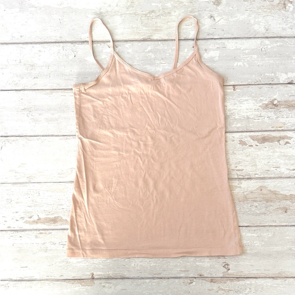 Forever21 M Womens Pale Pink Cream Spaghetti Strap Camisole Tank Top Medium